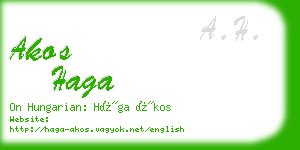 akos haga business card